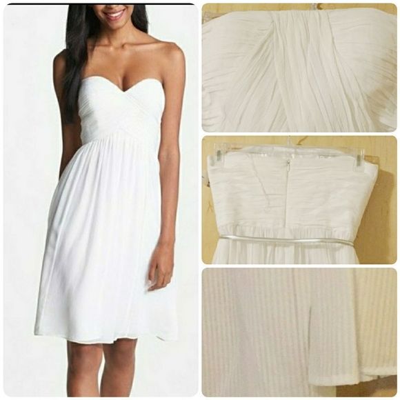 Donna Morgan Dresses & Skirts - New Donna Morgan Silk Strapless Silver Belt